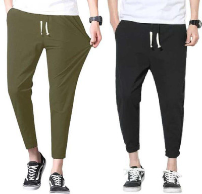 SARK PRODUCTION Solid Men Black Track Pants