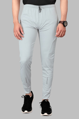 DELIZIA Solid Men Grey Track Pants