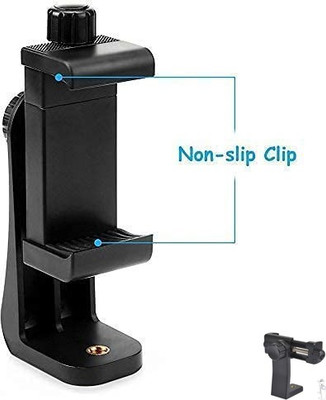 PULTO Mount Adapter Smartphone Holder Mount Attachment Mobile Clip Stand Tripod Tripod, Monopod, Monopod Kit, Tripod Ball Head, Tripod Bracket, Tripod Clamp, Tripod Kit(Black, Supports Up to 700 g)