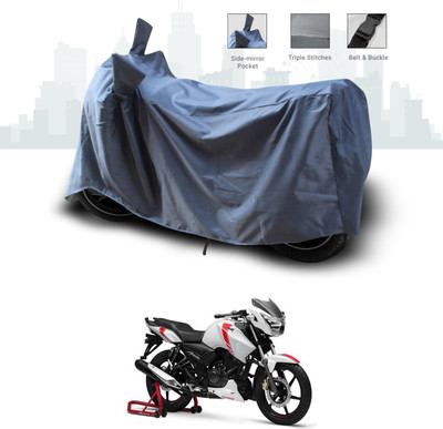 ANTHUB Two Wheeler Cover for TVS(Apache 150, Grey)