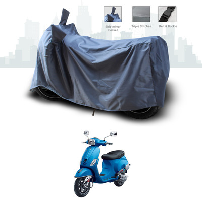 SEBONGO Two Wheeler Cover for Piaggio(Vespa VXL, Grey)