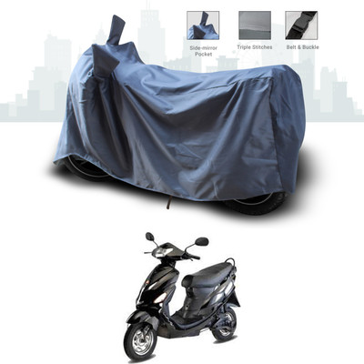 ANTHUB Two Wheeler Cover for Hero(Electric Wave Dx, Grey)
