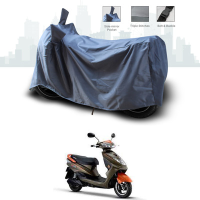 SEBONGO Two Wheeler Cover for Okinawa(Ridge, Grey)