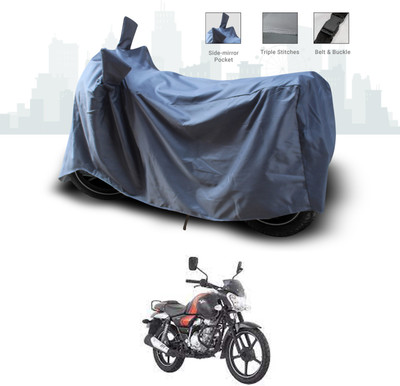 SEBONGO Two Wheeler Cover for Bajaj(V12, Grey)