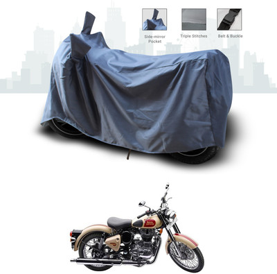 ANTHUB Two Wheeler Cover for Royal Enfield(Bullet 500, Grey)