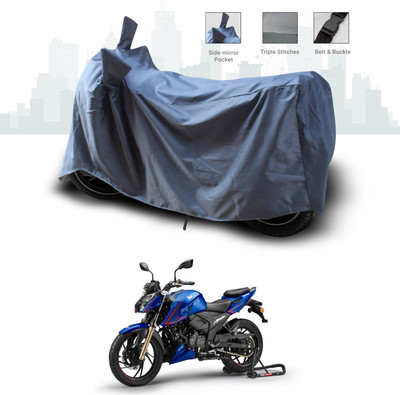 ANTHUB Two Wheeler Cover for TVS(Apache RTR 200, Grey)