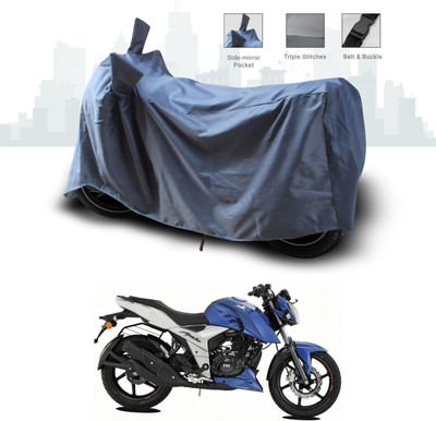 SEBONGO Two Wheeler Cover for TVS(Apache RTR 160 4V, Grey)