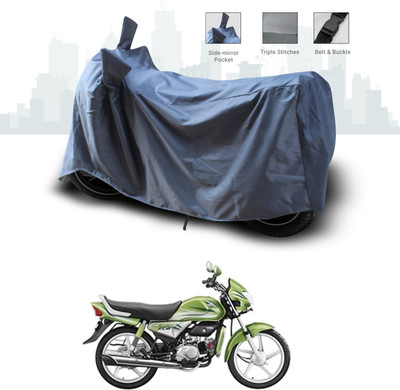 SEBONGO Two Wheeler Cover for Hero(HF Deluxe Eco, Grey)