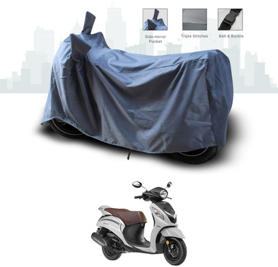 ANTHUB Two Wheeler Cover for Yamaha(Fascino, Grey)