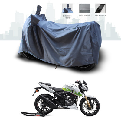 ANTHUB Two Wheeler Cover for TVS(Apache, Grey)