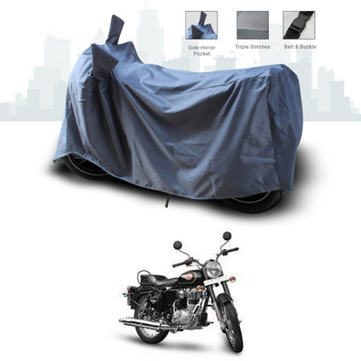 SEBONGO Two Wheeler Cover for Royal Enfield(Standard 350, Grey)