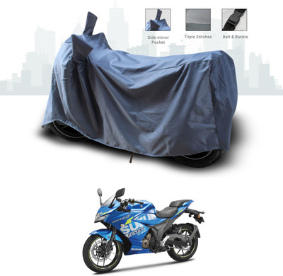GOSHIV-car and bike accessories Two Wheeler Cover for Suzuki(Gixxer SF 250, Grey)