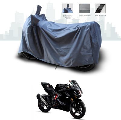SEBONGO Two Wheeler Cover for TVS(Apache RR 310, Grey)