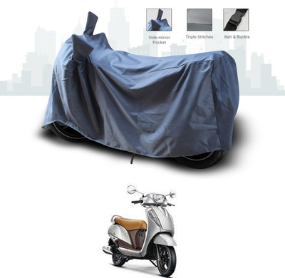 ANTHUB Two Wheeler Cover for Suzuki(Access, Grey)