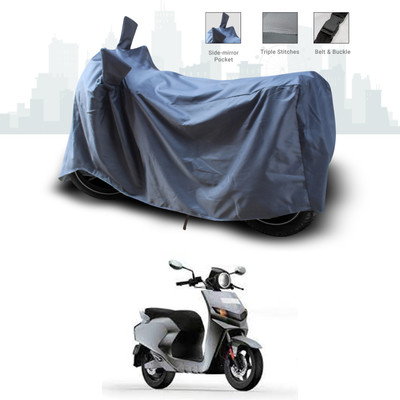 SEBONGO Two Wheeler Cover for 22Motors(Flow, Grey)