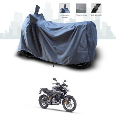 SEBONGO Two Wheeler Cover for Bajaj(Pulsar 160 NS DTS-i, Grey)