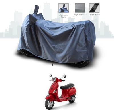 SEBONGO Two Wheeler Cover for Piaggio(Vespa LX, Grey)