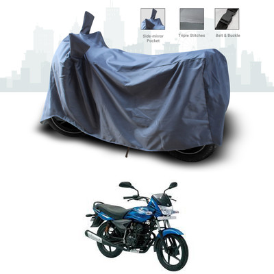ANTHUB Two Wheeler Cover for Bajaj(Platina 100 DTS-i, Grey)
