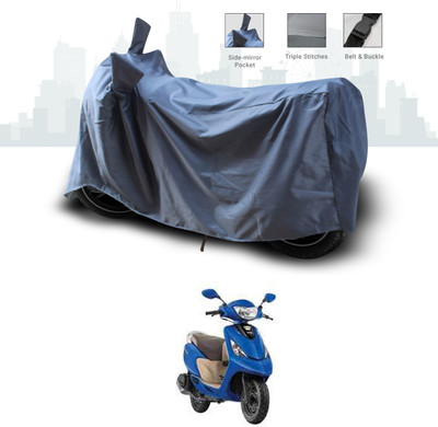 SEBONGO Two Wheeler Cover for TVS(Zest, Grey)