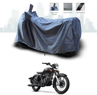 ANTHUB Two Wheeler Cover for Royal Enfield(Classic 500, Grey)