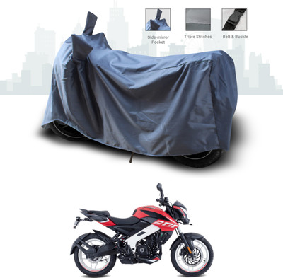 SEBONGO Two Wheeler Cover for Bajaj(Pulsar, Grey)