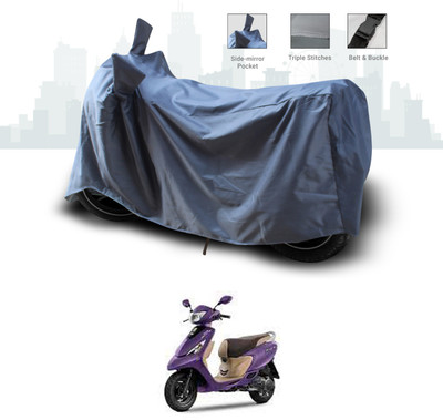 SEBONGO Two Wheeler Cover for TVS(Scooty Zest 110, Grey)