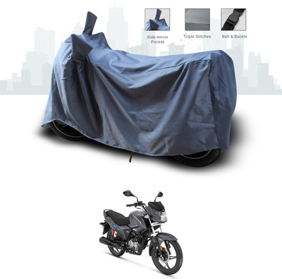 SEBONGO Two Wheeler Cover for Hero(Glamour BS6, Grey)
