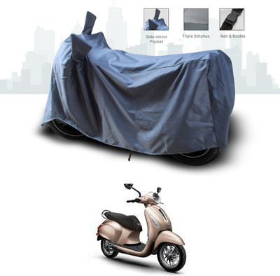 ANTHUB Two Wheeler Cover for Bajaj(Chetak, Grey)