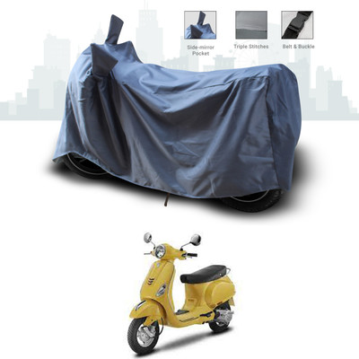 SEBONGO Two Wheeler Cover for Piaggio(Vespa LX 125, Grey)