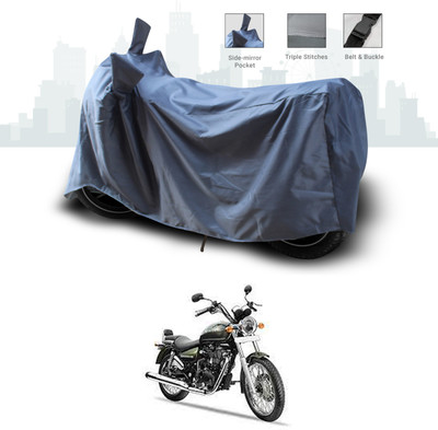 SEBONGO Waterproof Two Wheeler Cover for Royal Enfield(Thunderbird 500, Grey)