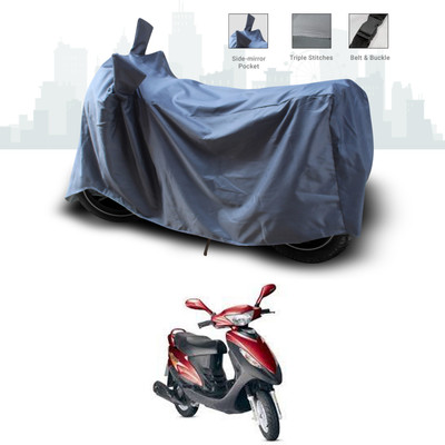 ANTHUB Two Wheeler Cover for Kinetic(Nova, Grey)