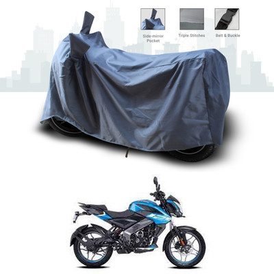 SEBONGO Two Wheeler Cover for Bajaj(Pulsar NS 200, Grey)