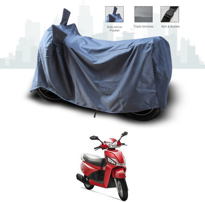 SEBONGO Two Wheeler Cover for Mahindra(Gusto, Grey)