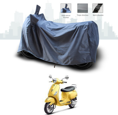 ANTHUB Two Wheeler Cover for Piaggio(Vespa VXL 125, Grey)