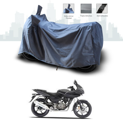 SEBONGO Two Wheeler Cover for Bajaj(Pulsar 220 DTS-i, Grey)