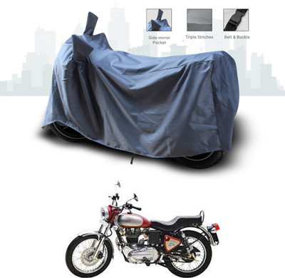 SEBONGO Two Wheeler Cover for Royal Enfield(Electra 5S, Grey)