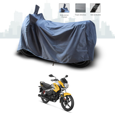 ANTHUB Two Wheeler Cover for Hero(Passion Plus, Grey)