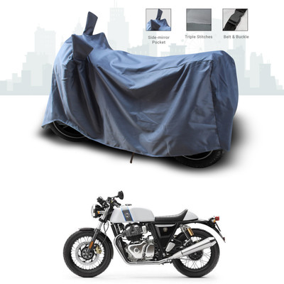 SEBONGO Waterproof Two Wheeler Cover for Royal Enfield(Continental GT, Grey)