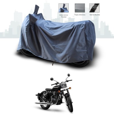 ANTHUB Two Wheeler Cover for Royal Enfield(Classic 350, Grey)