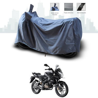 SEBONGO Two Wheeler Cover for Bajaj(Pulsar AS 150, Grey)
