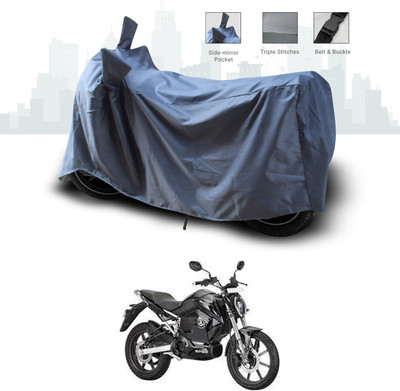 SEBONGO Two Wheeler Cover for Revolt(RV 400, Grey)