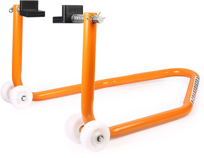 Grandbiker Rear Wheel Paddock Stand with Swing Arm Rest For All Bikes UNV Bike Storage Stand(Floor Mount)