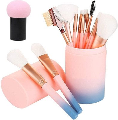 AVTY Makeup Brush Set with Storage Box with mushroom sponge (Pack of 1)(Pack of 13)