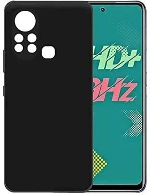 CONNECTPOINT Back Cover for Infinix Hot 11s(Black, Matte Finish, Silicon, Pack of: 1)