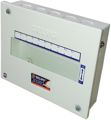 Selvo 10 Way SPN Single Door MCB Distribution Board