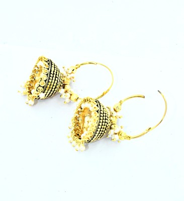 ABHISHEK FASHION Wedding Collection pearl big jhumki earring super micron plated female use Alloy Jhumki Earring