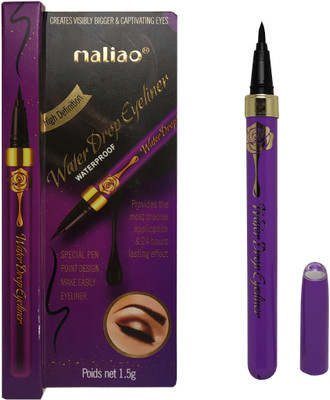 maliao Water Drop Eyeliner 24 Hours Long Lasting Water Proof 1.5 ml(Black)