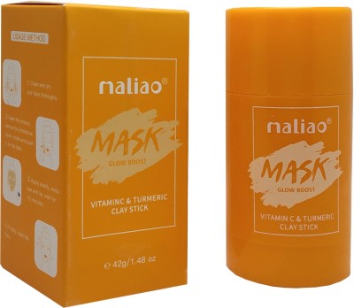 maliao Mask Glow Boost Vitamin C and Turmeric Clay Stick Solid Stick Face Wash(42 g)
