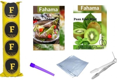 FAHAMA MAGIC COIL PAAN NAWABI PAAN KIWI MINT FLAVOR CHIMTA FOIL PAPER MOUTH TIP COMBO PAAN NAWABI, PAAN KIWI MINT Hookah Flavor(100 g, Pack of 7)