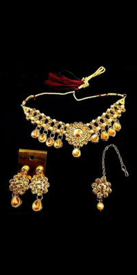 AD Fashion Store Alloy Gold-plated Gold Jewellery Set(Pack of 1)